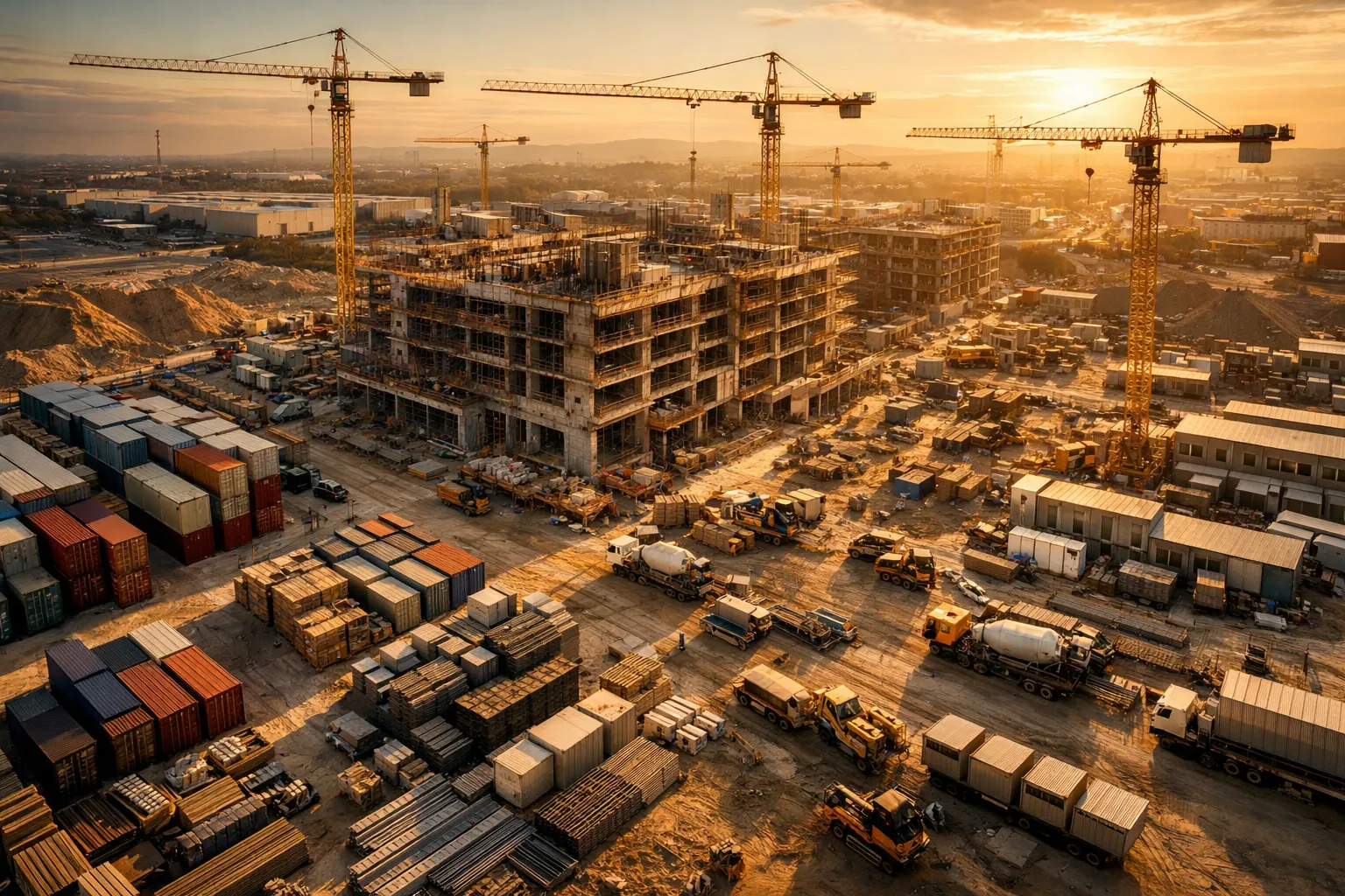 Baulogistik Baustelle